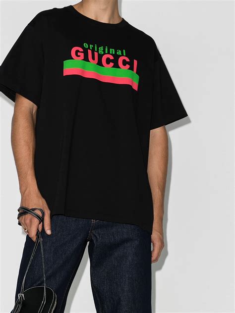 gucci logo print t shirt|Gucci t shirt with logo.